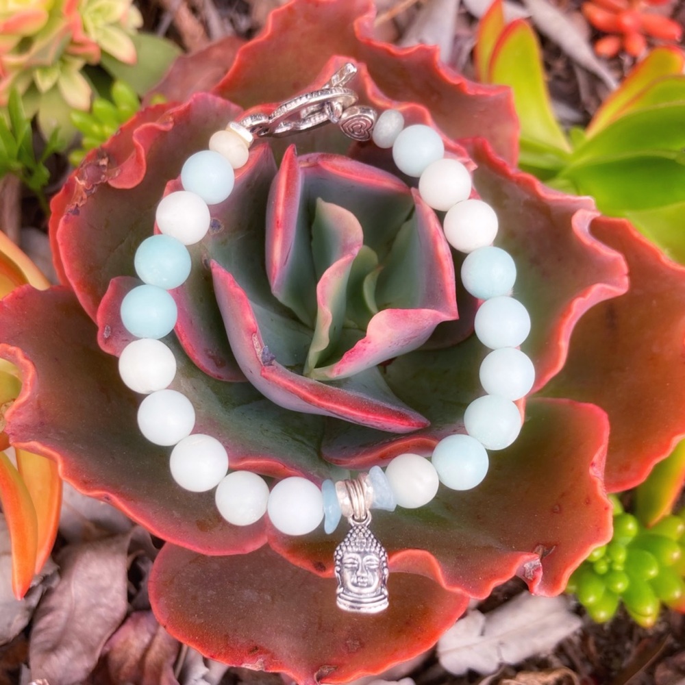 Amazonite Buddha Bracelet - Picture 3 of 7